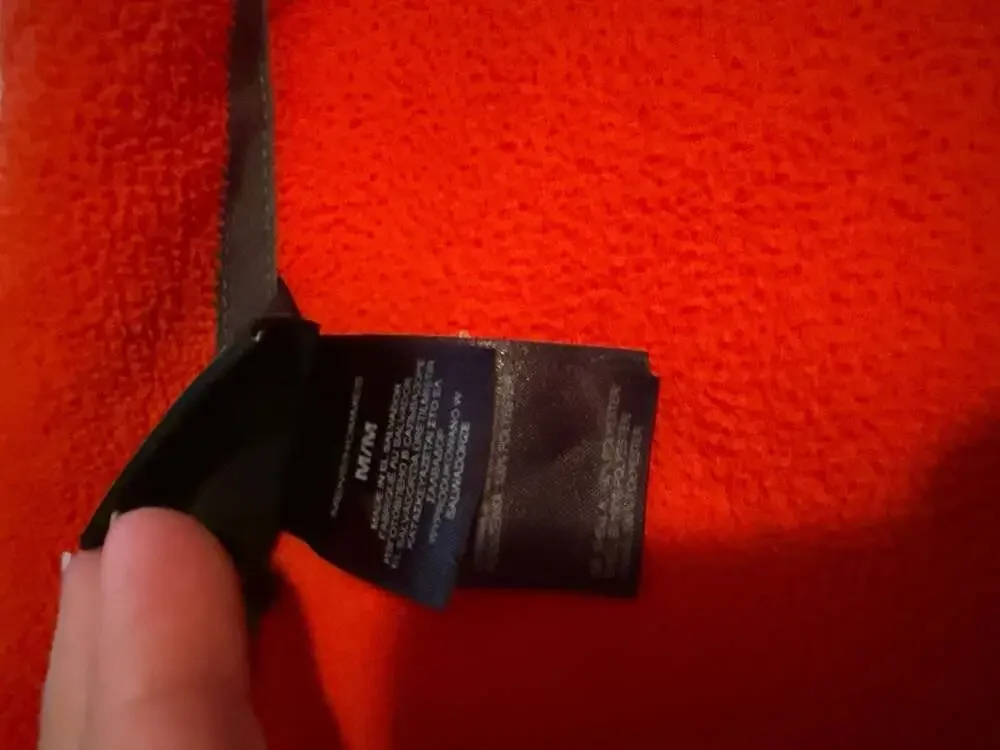 The North Face TKA 100 Glacier Full Zip Fleece Jacket Orange Grey Men's Size Med